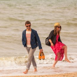 Couple que la plage de Trouville