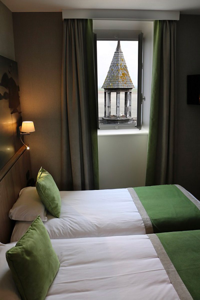 Hotel Le Mouton blanc, camera con vista sulla baia del Mont-Saint-Michel