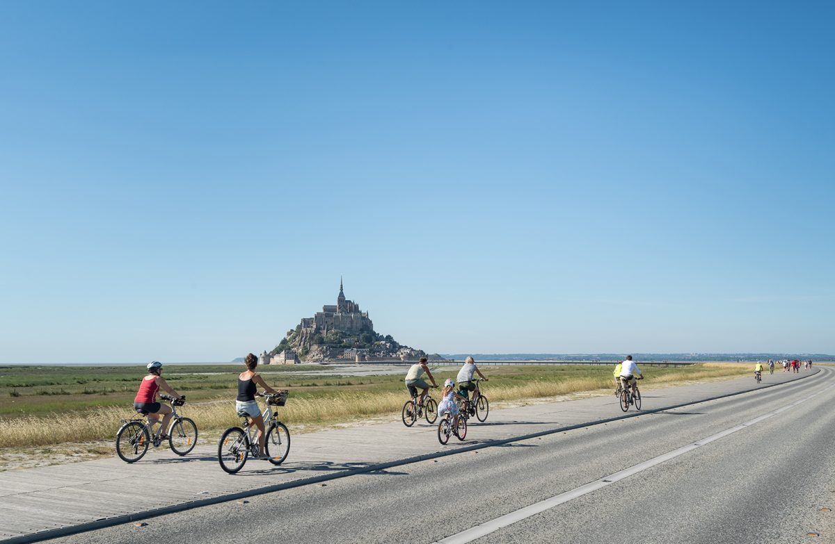 bici verso il Mont-Saint-Michel