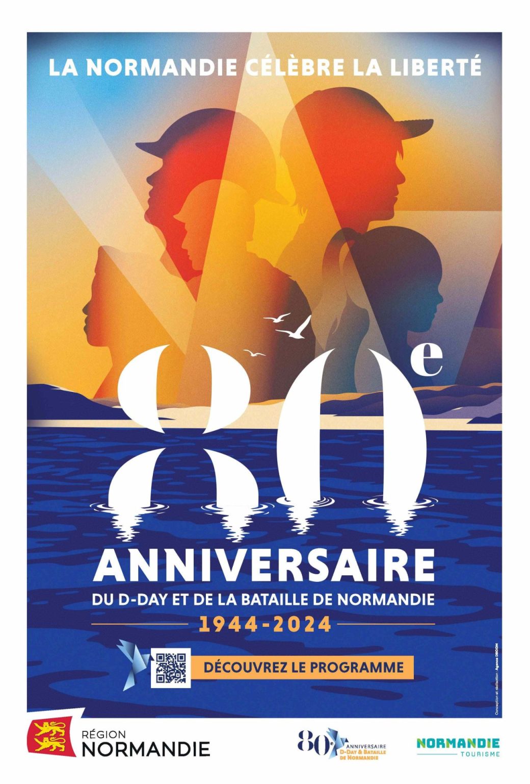 80 Anniversario Dello Sbarco Nel 2024 Normandia Turismo Francia   Affiche Du 80e Anniversaire Du D Day Redi 1040x1536 1 